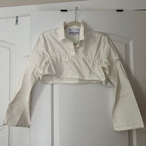 Sundae school white crop top